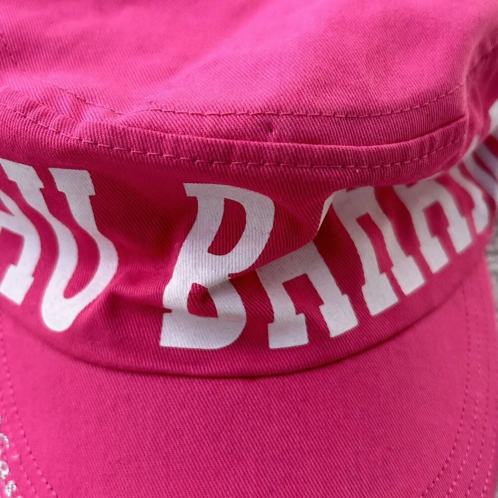Nassau Bahamas Hat Cap Hot Pink White Silver 777 Lucky USA Adjustable Spellout - Image 4