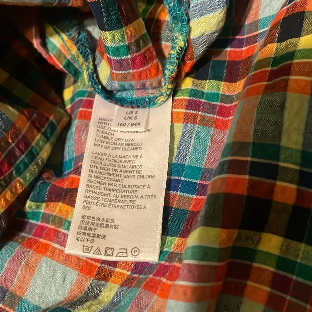 URBAN OUTFITTERS Oversized Bryce Plaid Longline Button-Down Shirt $88 EUC S - Image 8