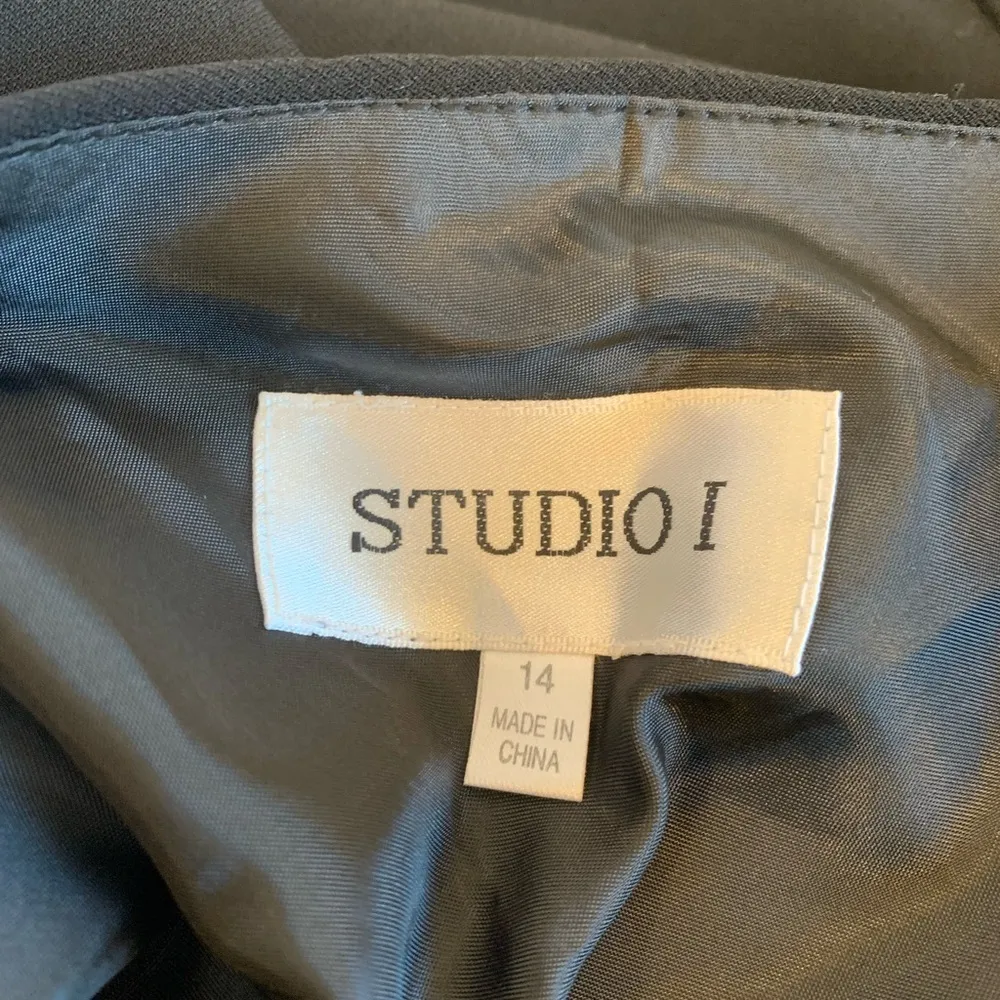 Studio I Black A-Line Sleeveless Evening Dress Bead Detail Women’s Size 14 - Image 6