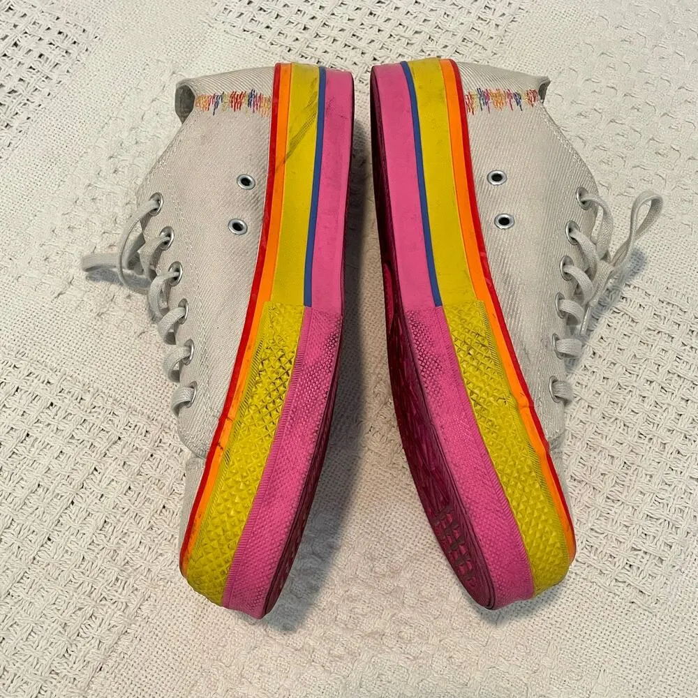Converse platform rainbow Chuck Taylor All Star Sneakers 9.5 SHELF 5021 - Image 6