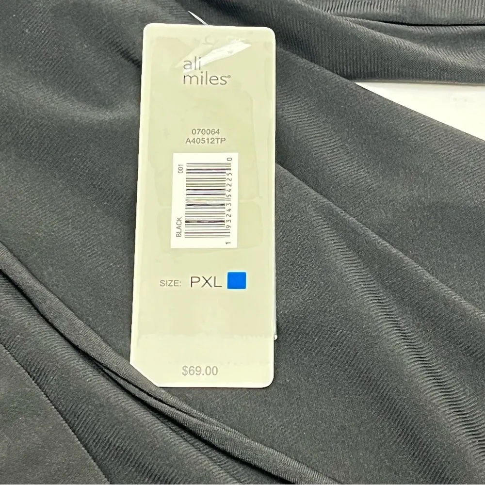 Ali Miles Mad For Plaid Tunic Top Long Sleeve Cowl Neck Womens PXL Petite XL NEW Black Size undefined - Image 4