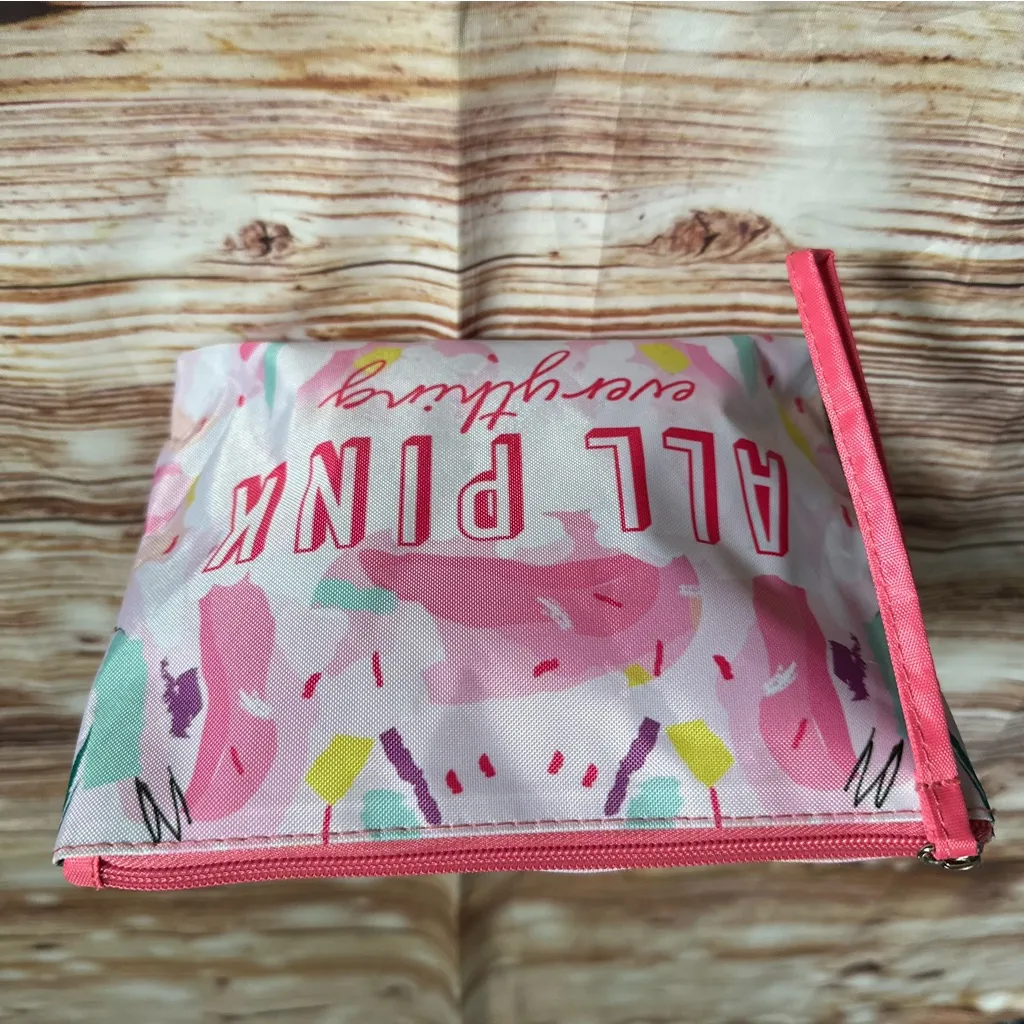Unbranded All Pink Everything Nylon Makeup Bag White - Image 2