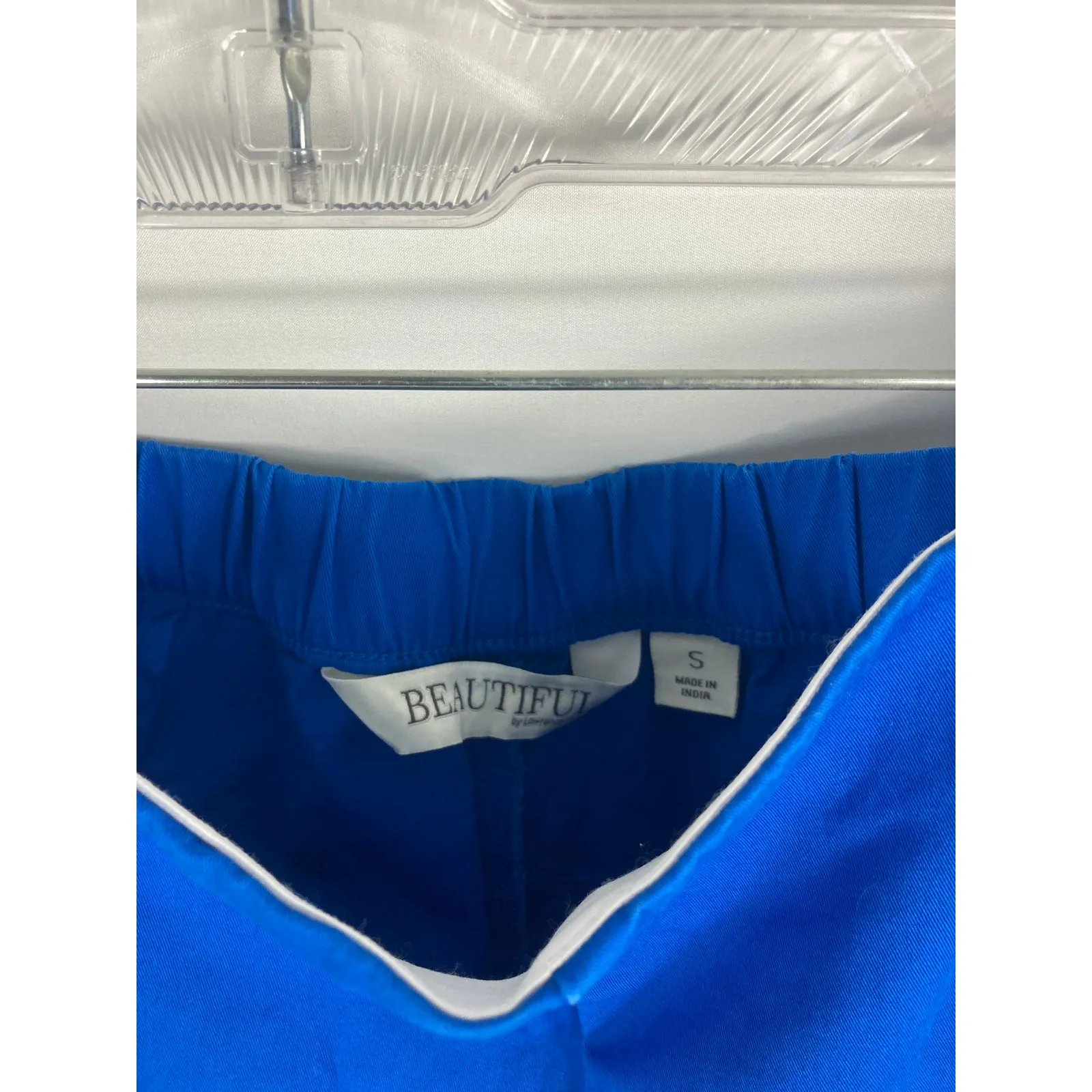 Beautiful by Lawrence Zarian Blue Pull On embroidered side pant small - Image 4