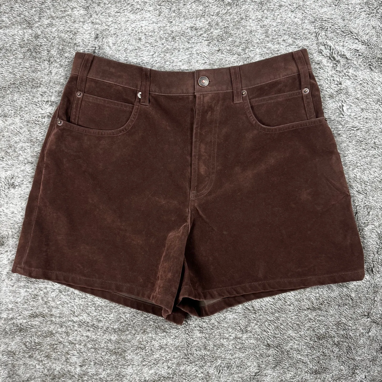 We The Free Tippi Vegan Suede Shorts Women's 30 Chicory Coffee - Image 2