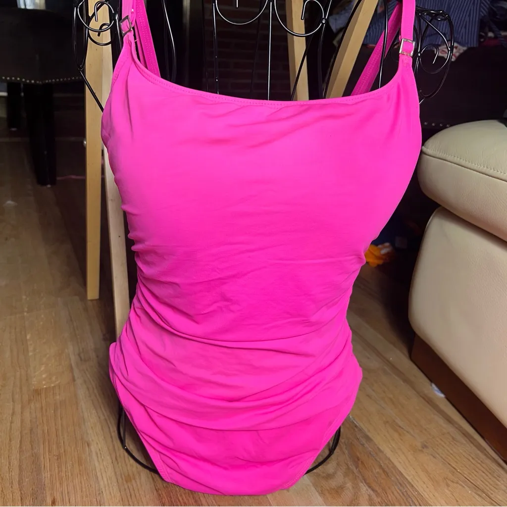 La Blanca Pink Classic One Piece Swimsuit no tag is like size M swimwear summer - Image 4