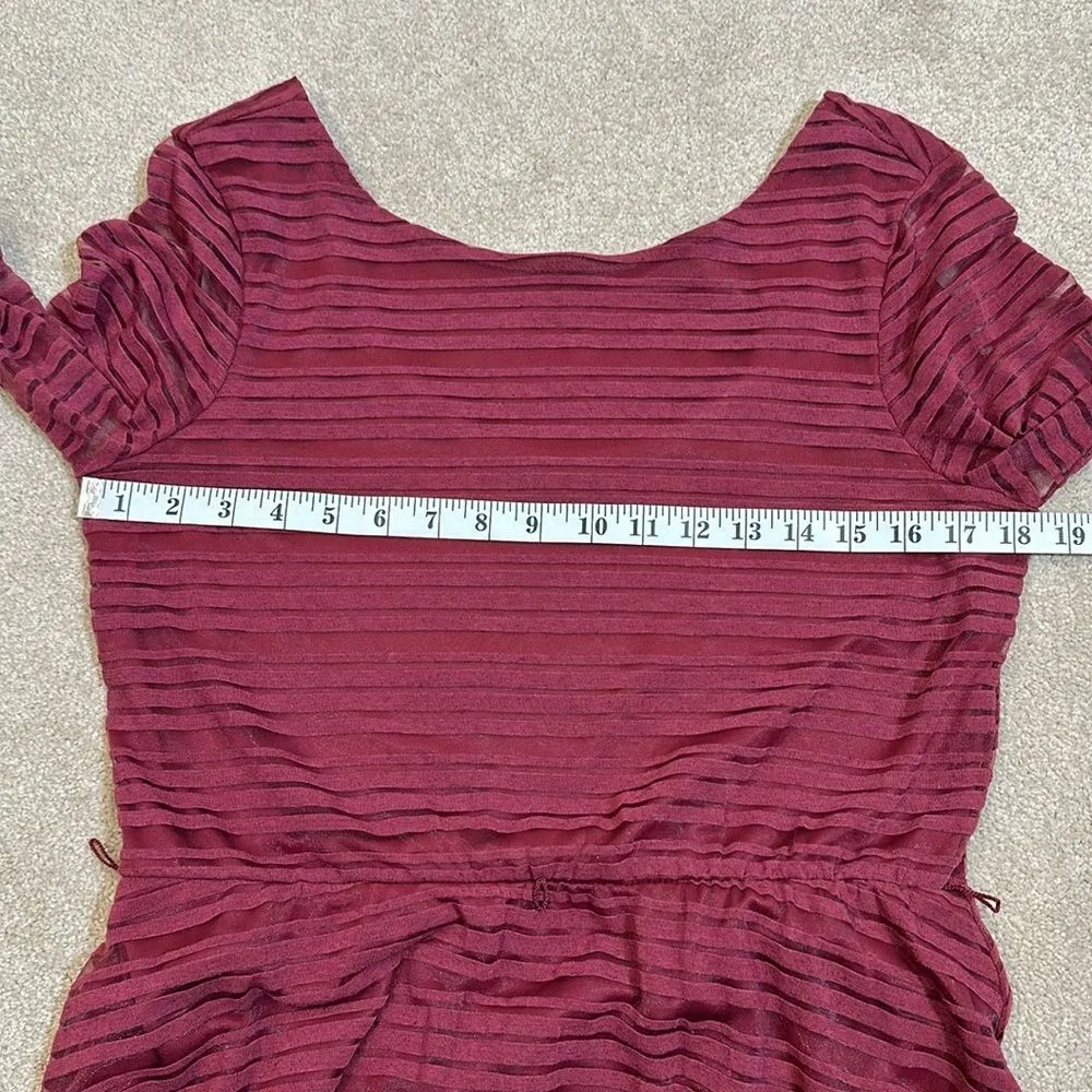 Lily Rose Longsleeve Lined Semi Sheer Sleeves Boat Neck Mini Dress Size XL - Image 6