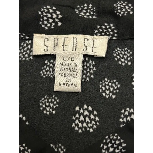 Spense L Sleeveless Button Front Tunic Dress Black Cottagecore Modest Bohemian Size L - Image 2