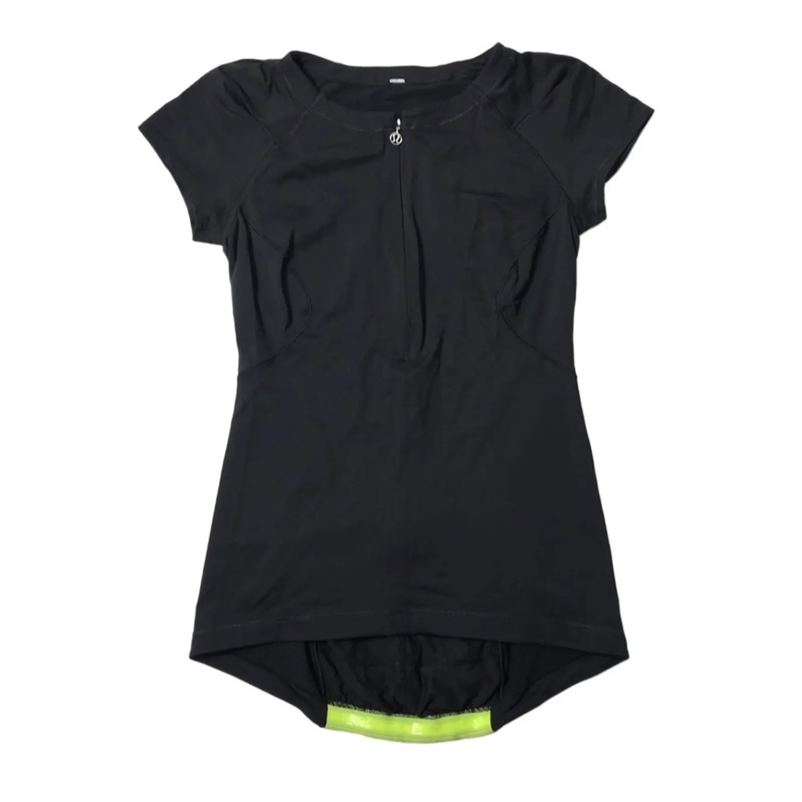 LULULEMON Presta Cycling Top Women 8 Black Bike Sporty Athletic Outdoor Camping - Image 2