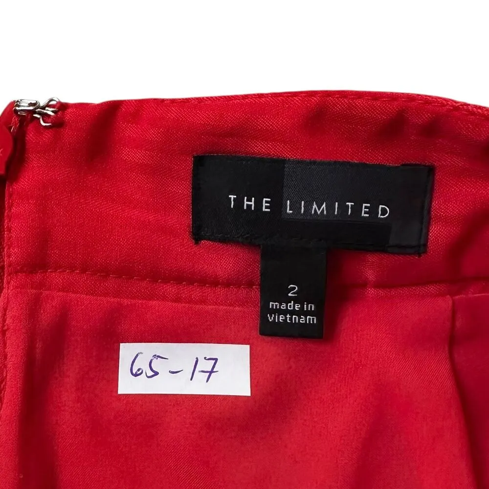 The Limited Coral Above the Knee Lined Straight & Pencil Skirt Women SZ 2 65-17 - Image 3