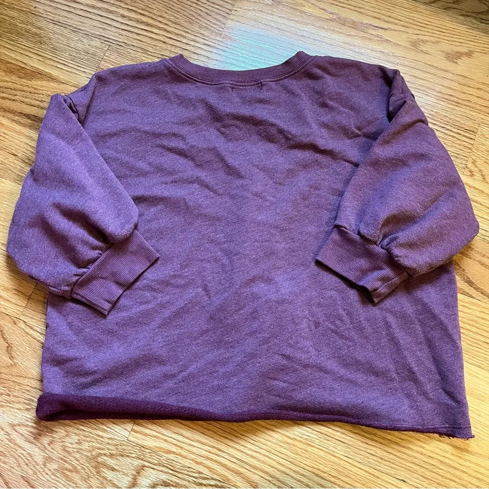 Michael Stars cropped purple sweatshirt size small - Image 2