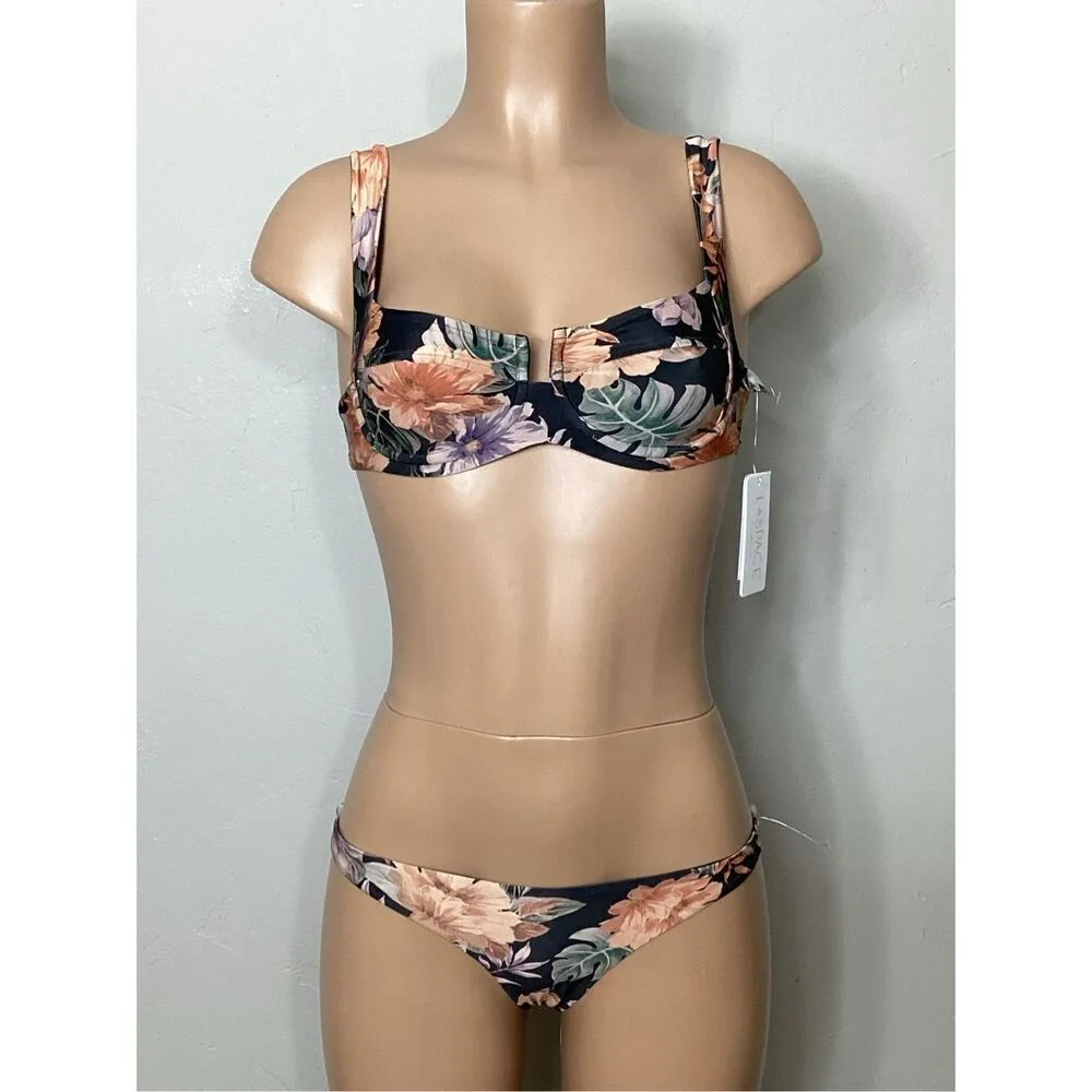 New.  L*SPACE floral bikini. XS. Retails $198 - Image 8