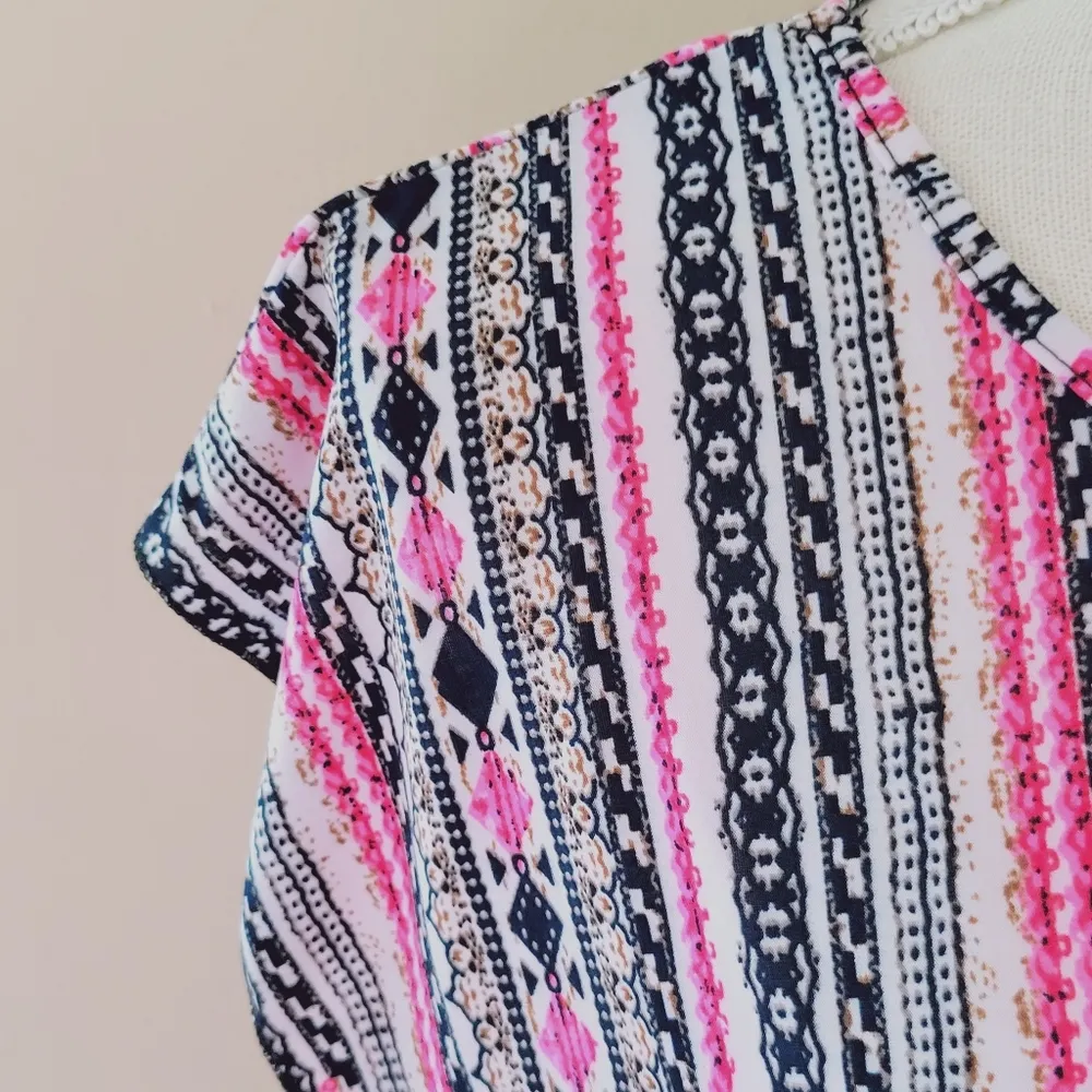 Ace fashion printed peplum blouse size medium - Image 2