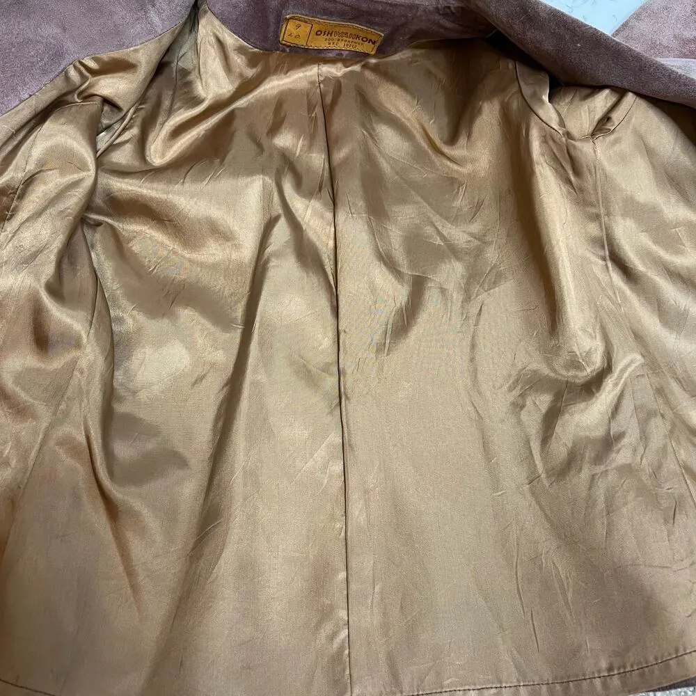 Vintage Oshwahkon suede blazer Tan Size 8 - Image 7