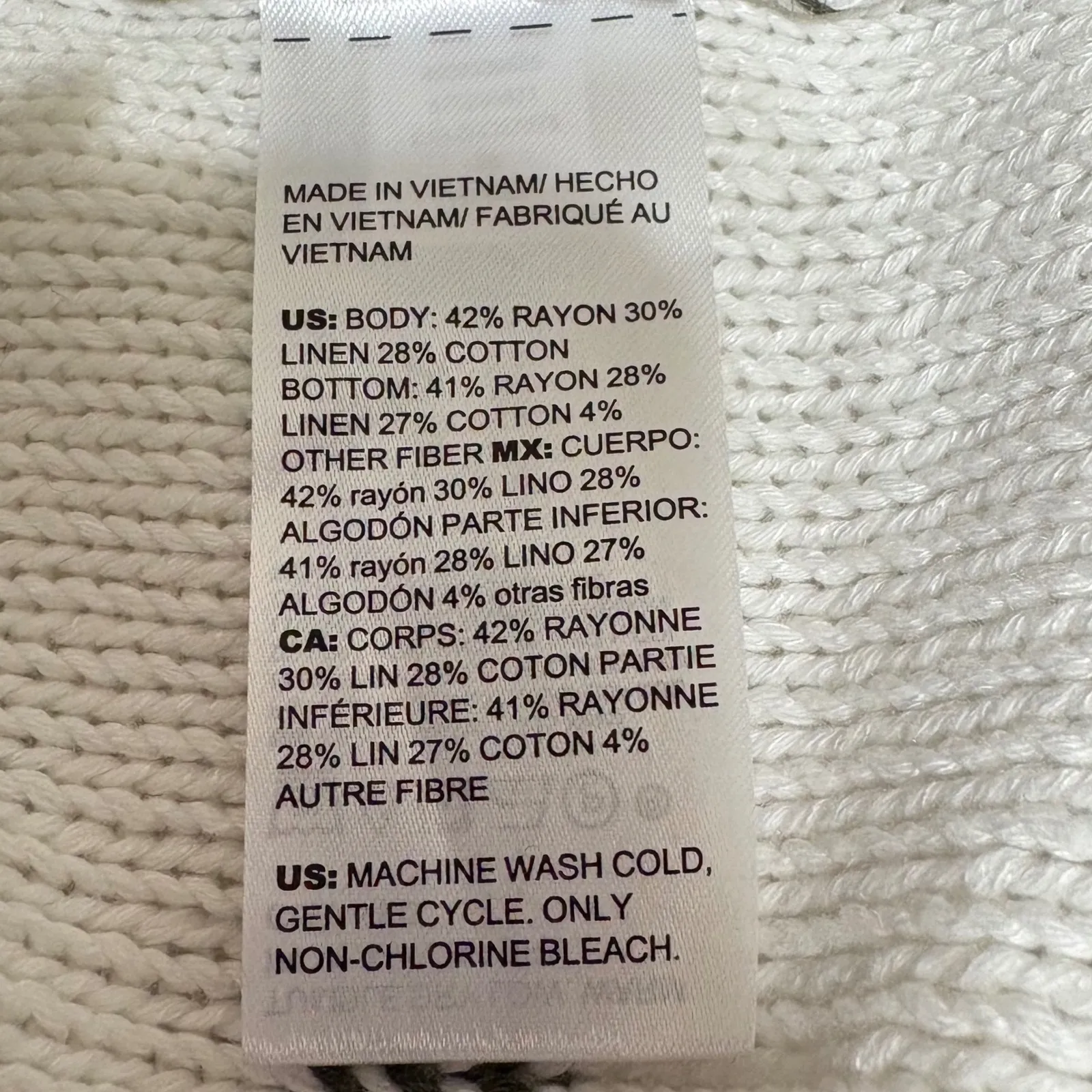 Chicos 4 Womens Sweater 2X Stripe Boatneck Textured Knit Coastal Beachy Indie - Image 7