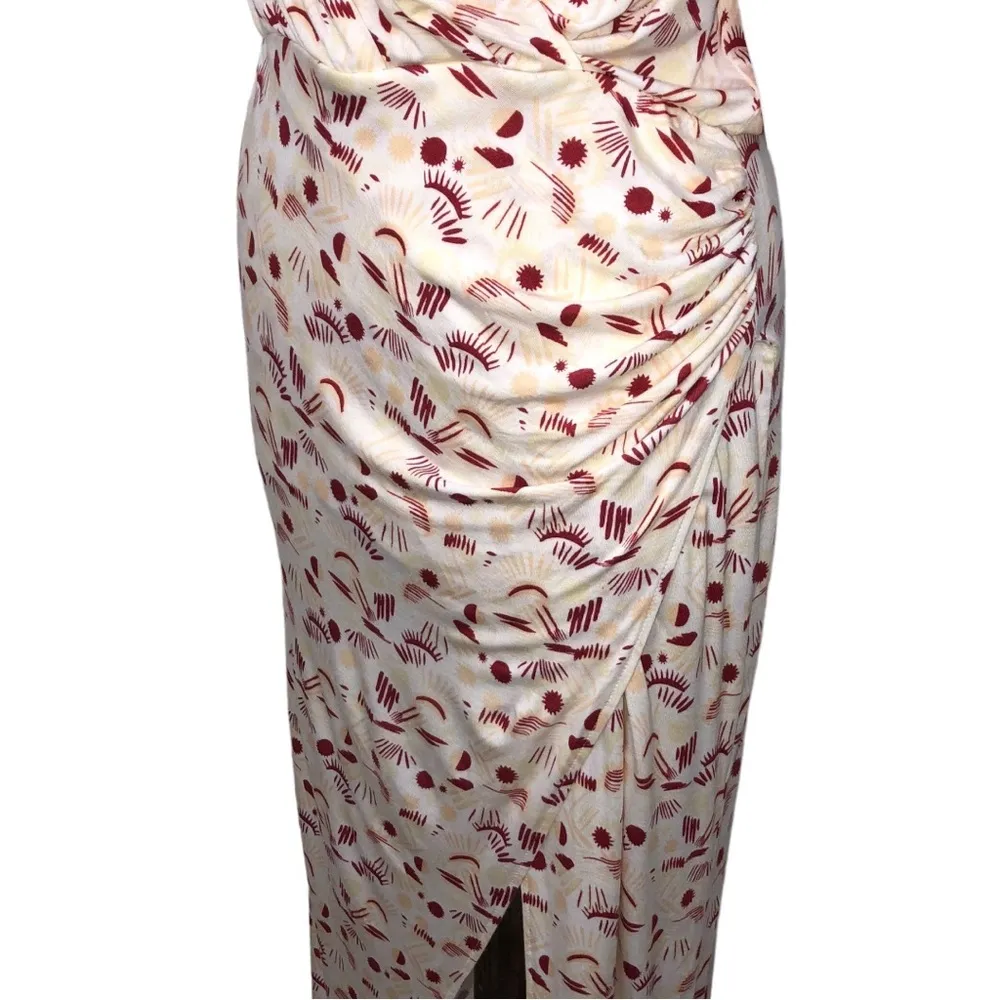 Free People Daria Graphic Maxi Dress in Ivory Combo Draped Tank Large NWT - Image 5