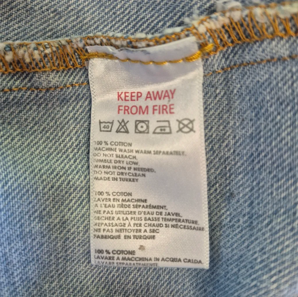 BDG blue festival party sorority bar pop Y2K Urban Outfitters Denim Mini Skirt Size L - Image 10