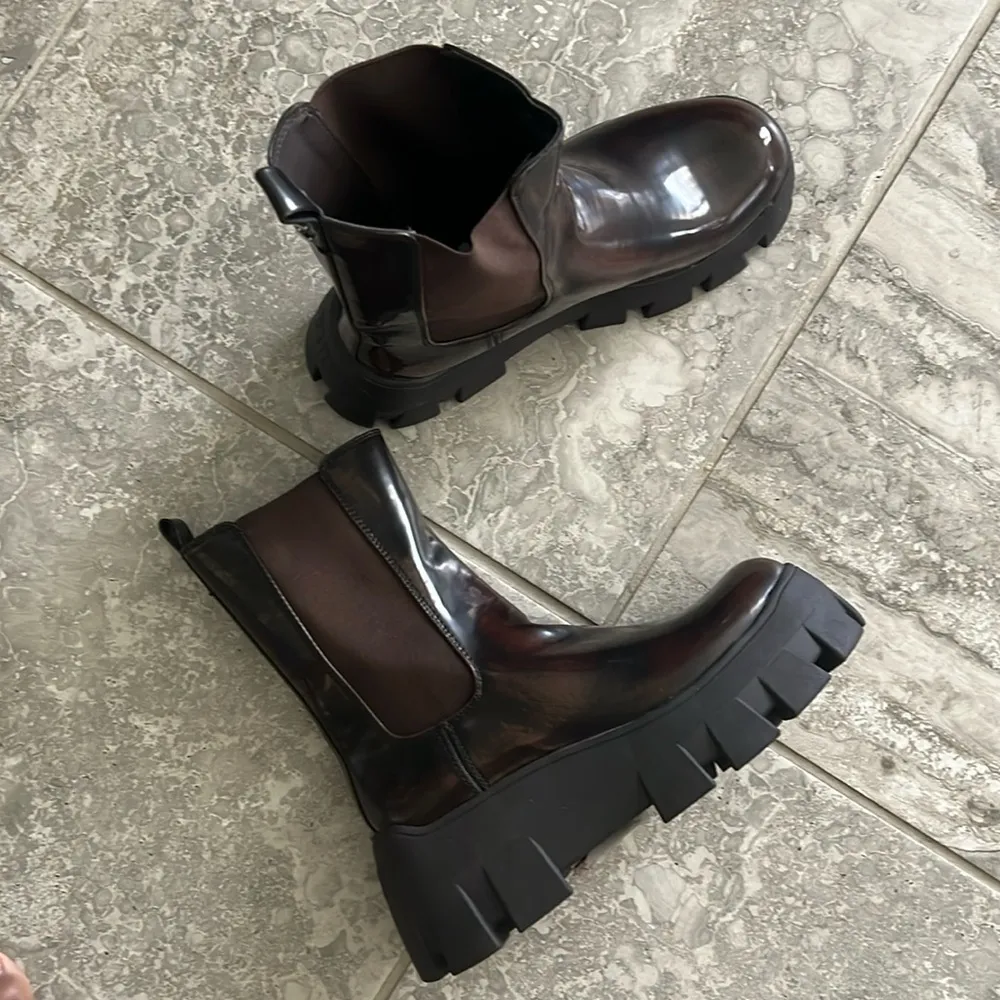 Circus NY Sam Edelman Ana Platform Boots, Brown Size 8.5 NEW Retail $130 - Image 5