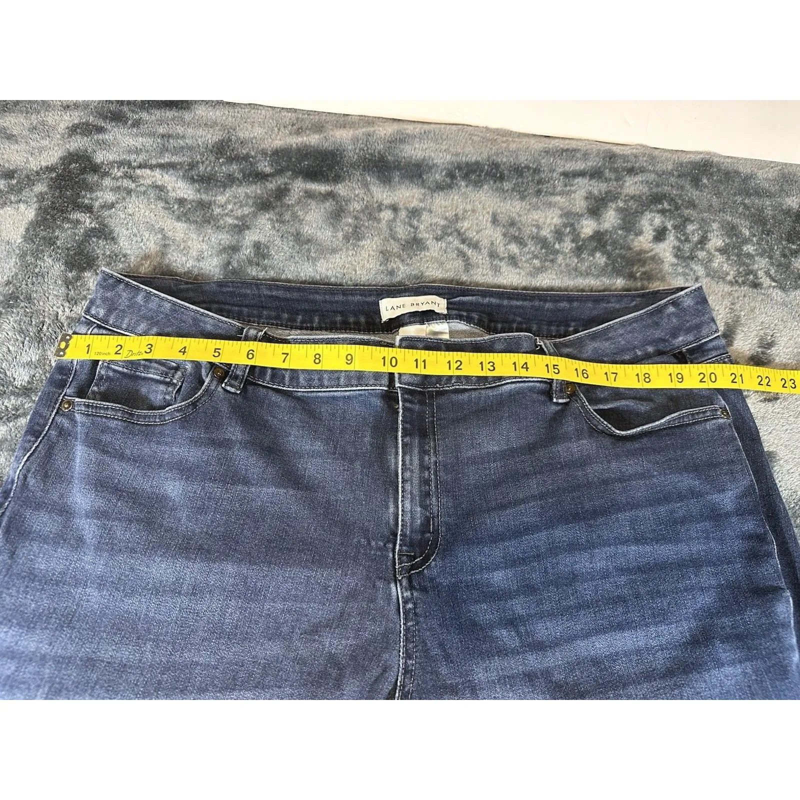 Lane Bryant Women's Blue Denim Mid Rise Skinny Jeans Size 20 - Image 6