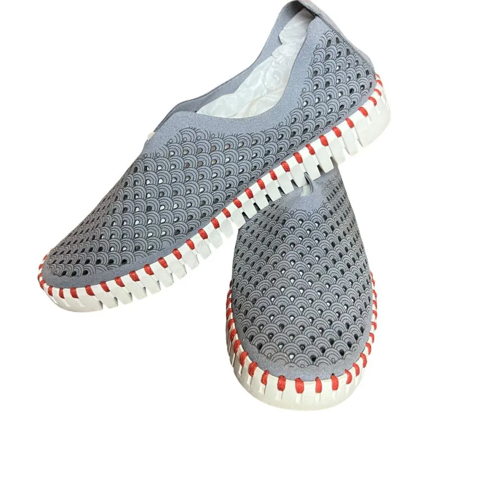 Isle Jacobsen tulip slip on flats women’s blue SZ 7 EU 37 walking comfort shoe - Image 8