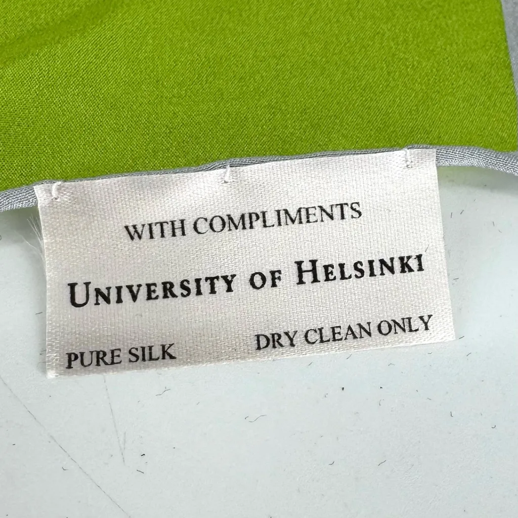 Vintage Marja Kurki Colorful Geometric Silk Scarf Purple - Image 4