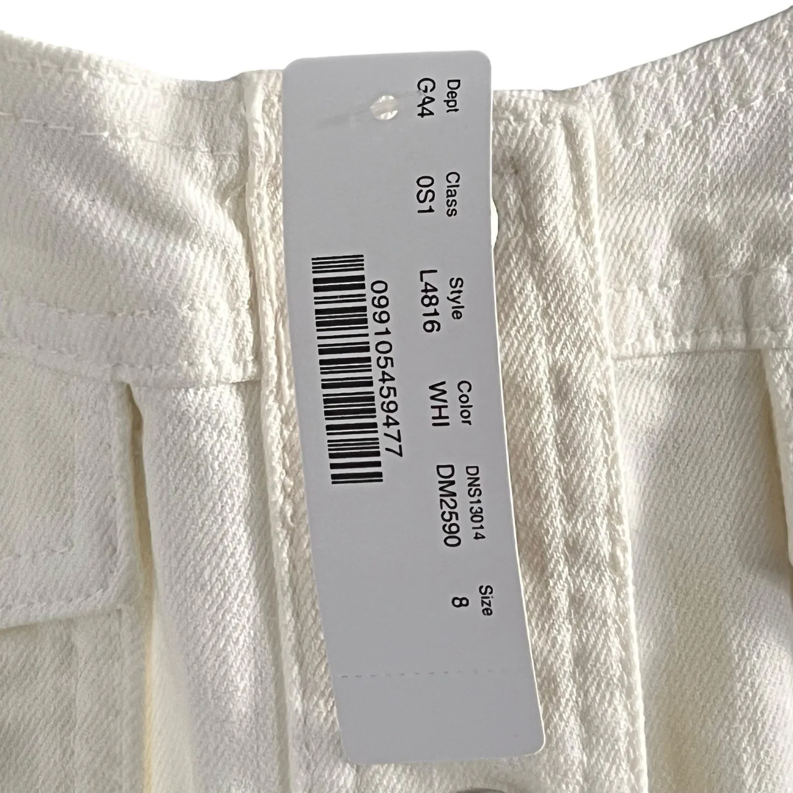 J Crew Womens White Denim Dress Sleeveless Snaps Cotton Size 8 Preppy 90s - Image 9