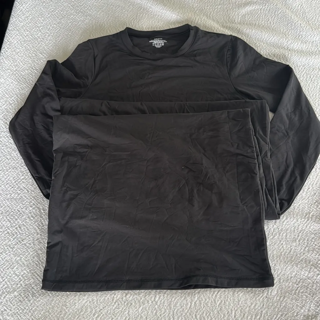 SKIMS Fits Everybody crew Neck long sleeve Dress, BLACK, X-Small, $88 - Image 7