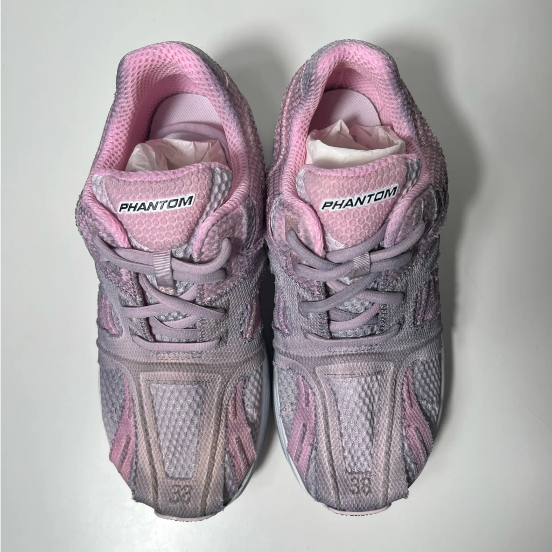 Balenciaga Phantom Bicolor Mesh Distressed Low Top Sneakers - Image 3