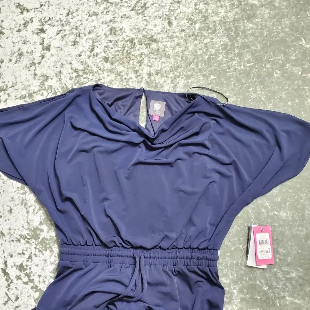 Vince Camuto Navy Wide-Leg Cowl Neck Jumpsuit - Image 11