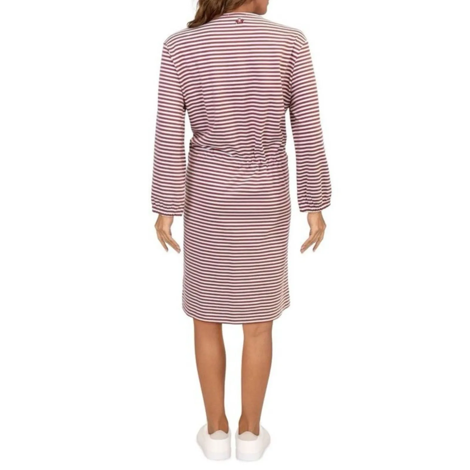 Barbour‎ Mersey Womens Striped Scoop Neck Sheath Dress Size 14 Nautical - Image 2