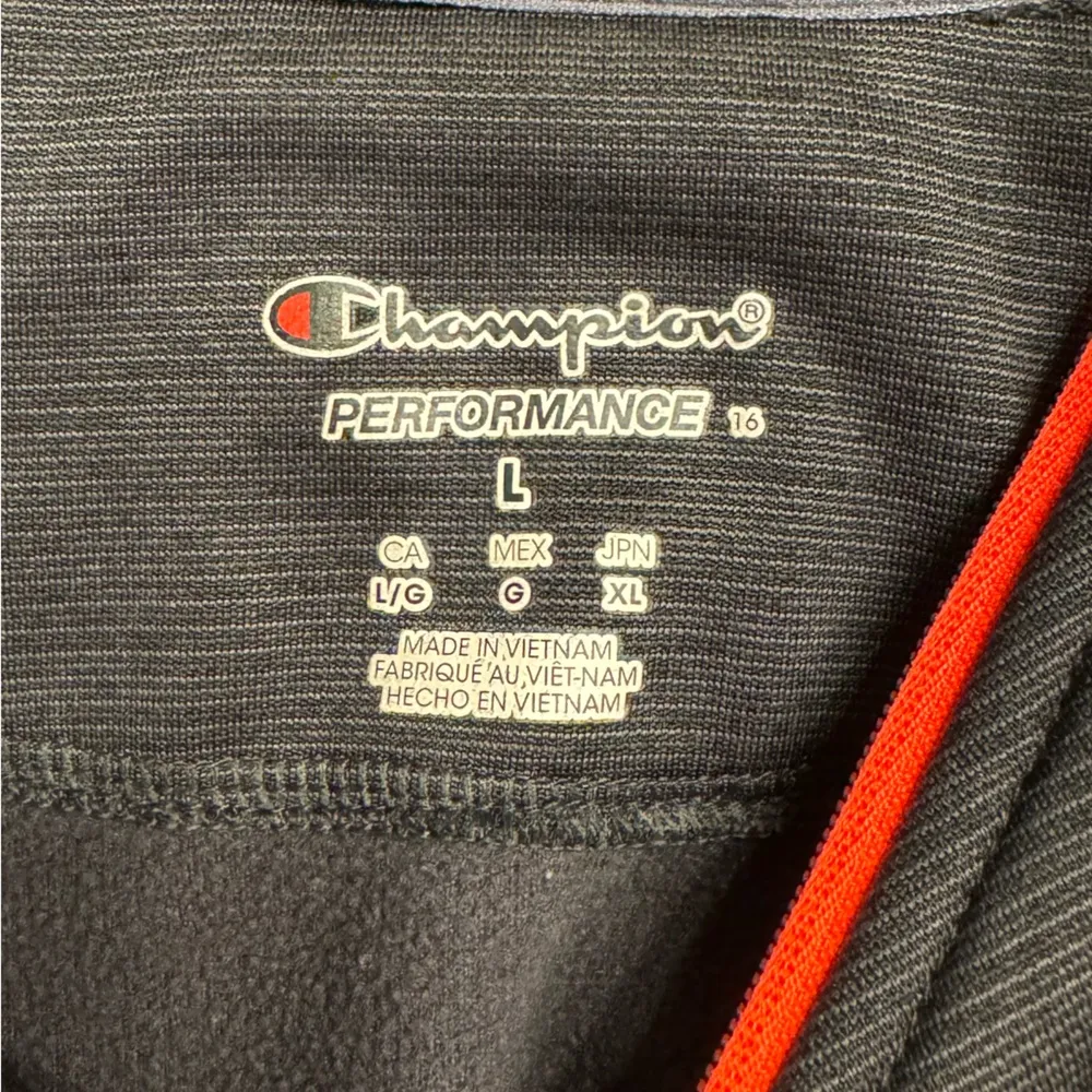 Champion Women’s Gray/Red  Performance 1/4 Zip Pullover Athletic Large Jacket - Image 6