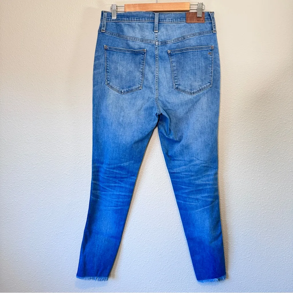 Madewell 10in High Rise Skinny Blue Jeans Womens 31 Distressed Casual Denim Fall - Image 9