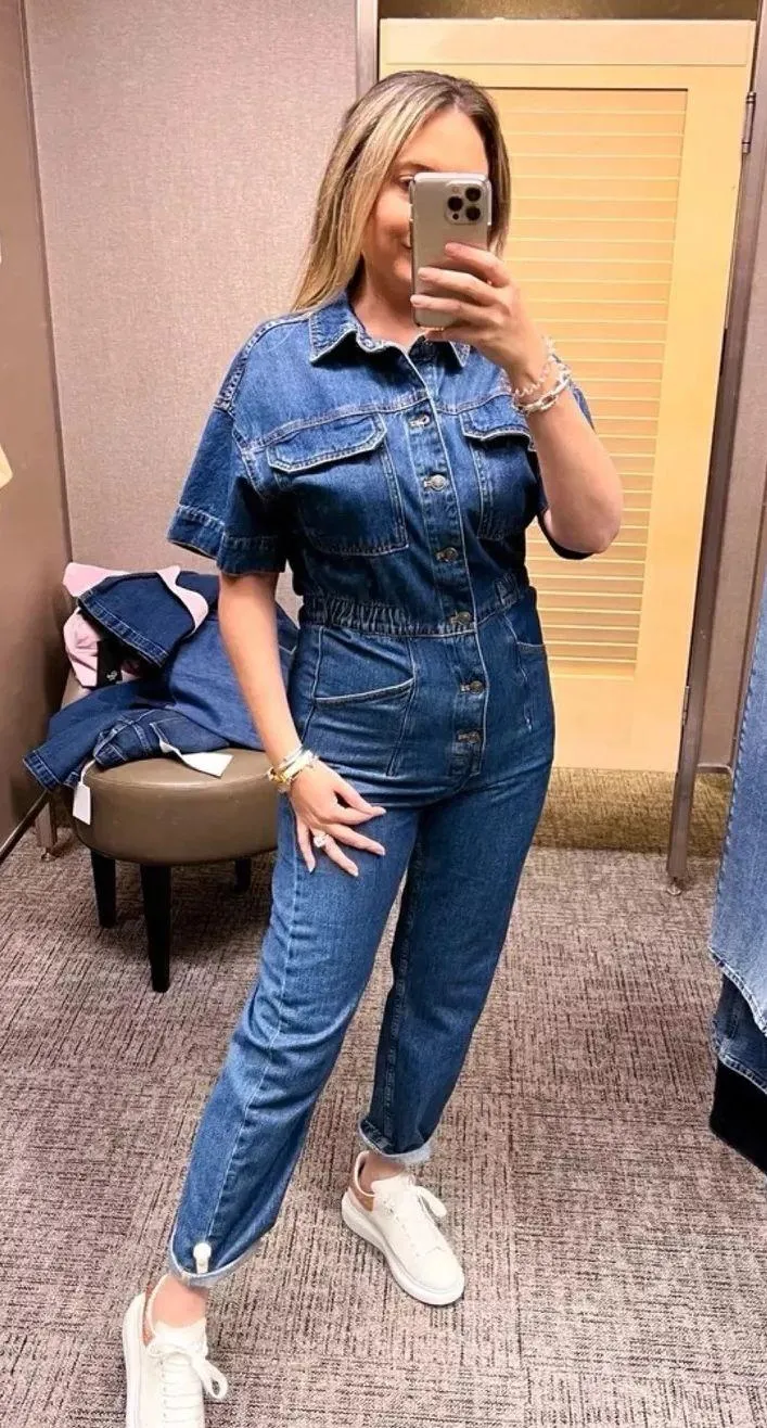 Marci Denim Jumpsuit XS - Image 2