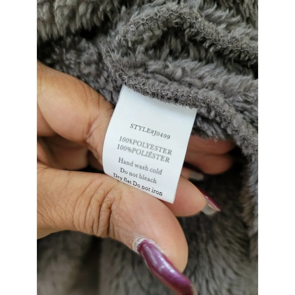 Countess Women's Brown 100% Polyester Sleeveless Faux Fur Hooded Cardigan Size S - Image 10