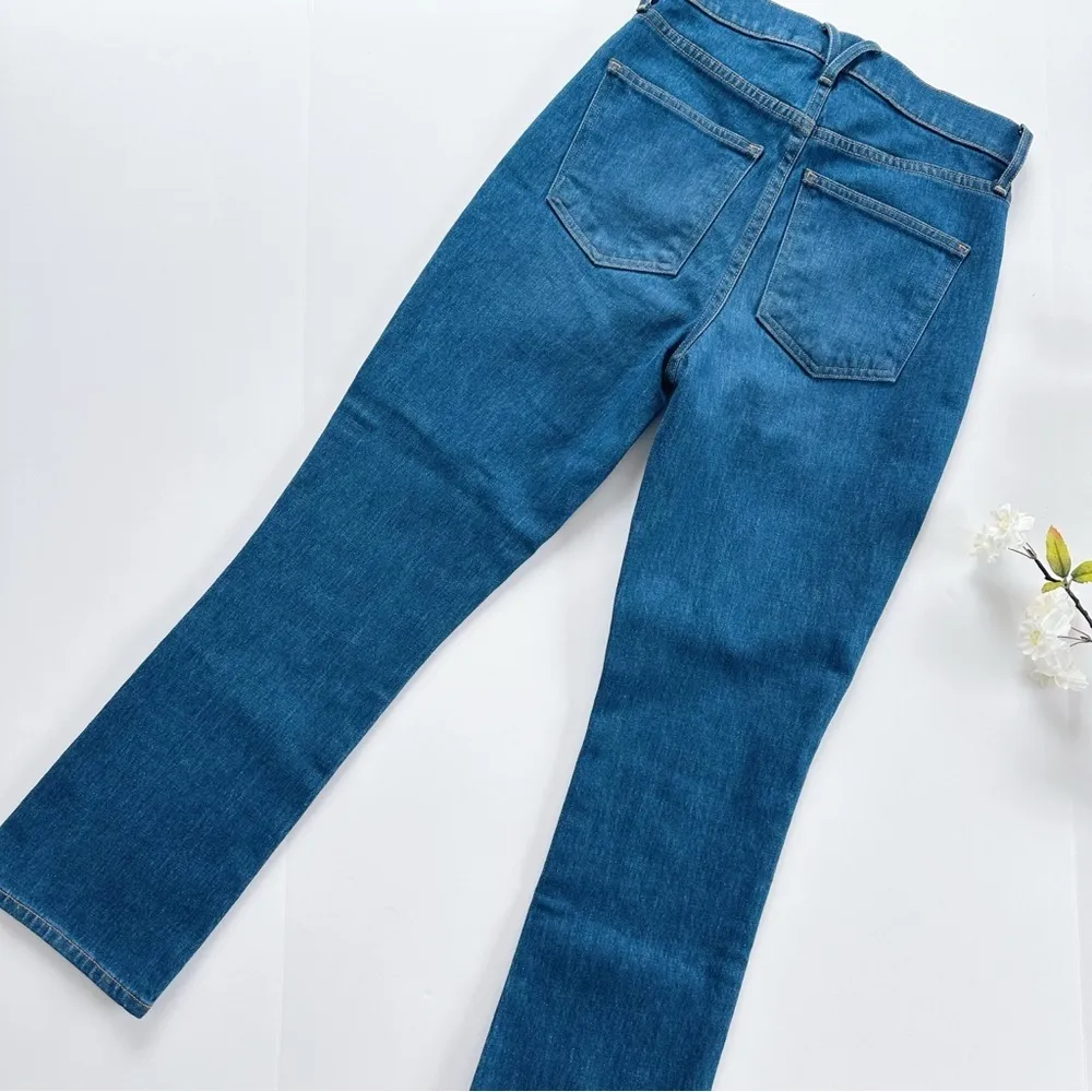 NEW Veronica Beard Carly Kick Flare Crop High Rise Jeans in Blue - Image 3