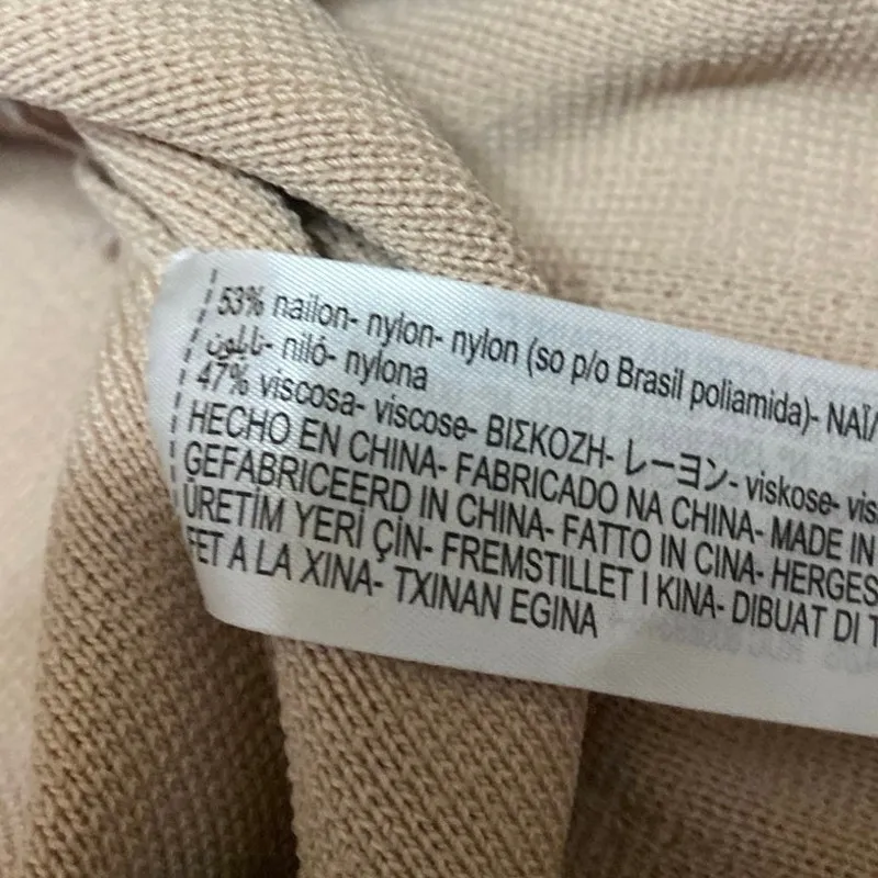 Zara Brown Tan Sleeveless Square Neck Crop Bustier Corset Sweater Tank Top Sz S - Image 4