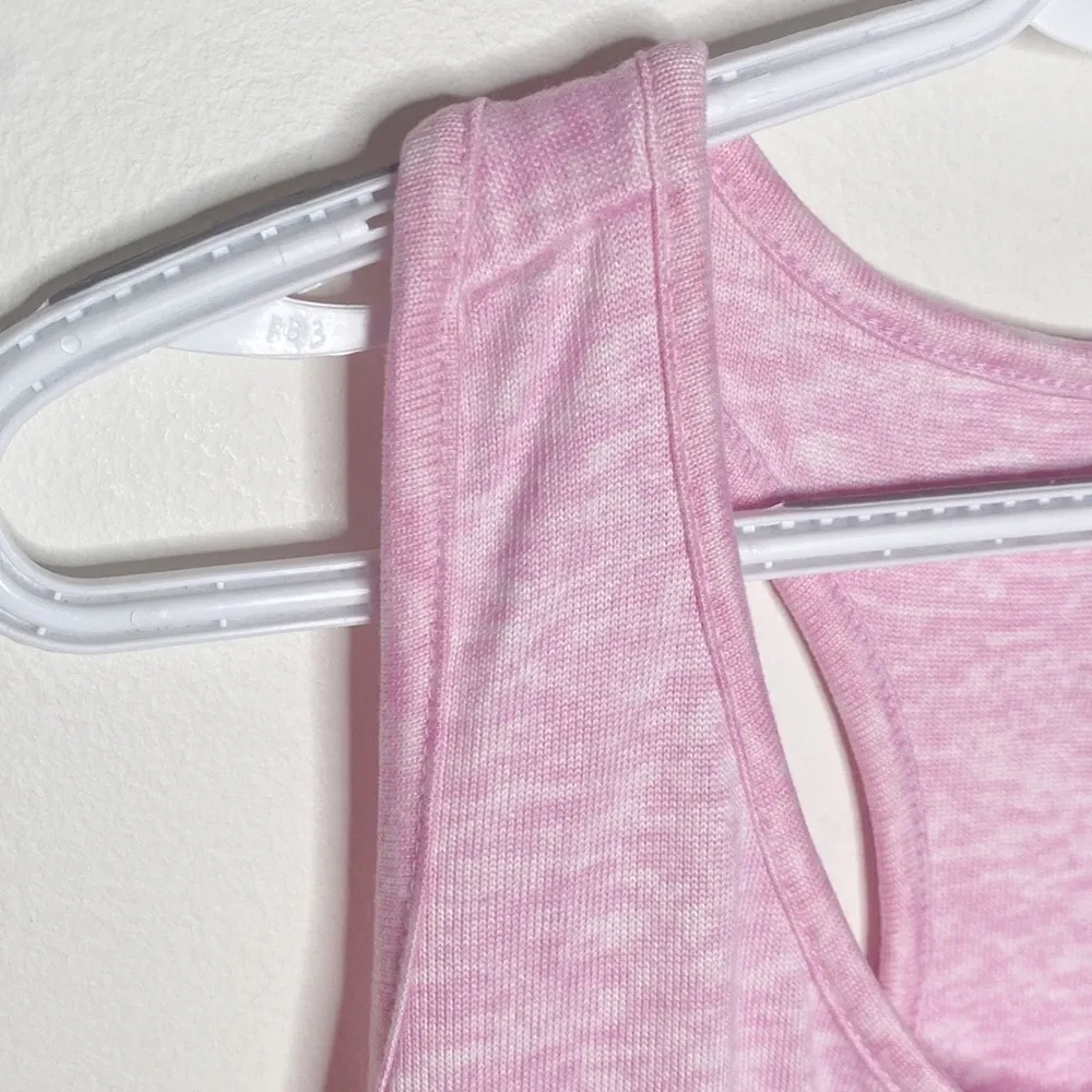 PJ Couture sleep tank top with Stop and Smell the Rosé glittery graphic size 1X Pink - Image 4