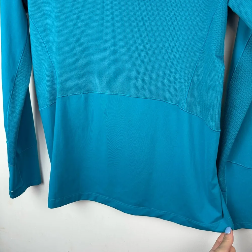 Mountain Hardwear Womens Long Sleeve Crewneck Top Sz Large Teal Blue - Image 15