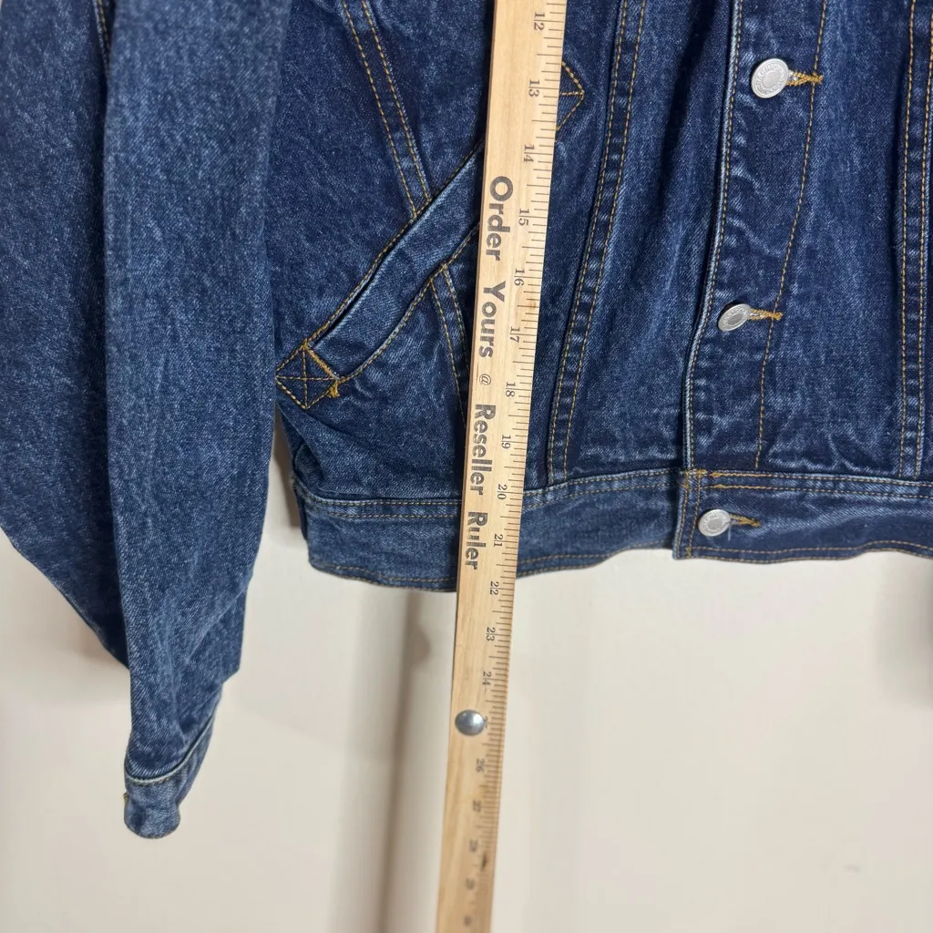 Jordache basics y2k Classic Blue button up Denim Jacket size Medium cotton - Image 7
