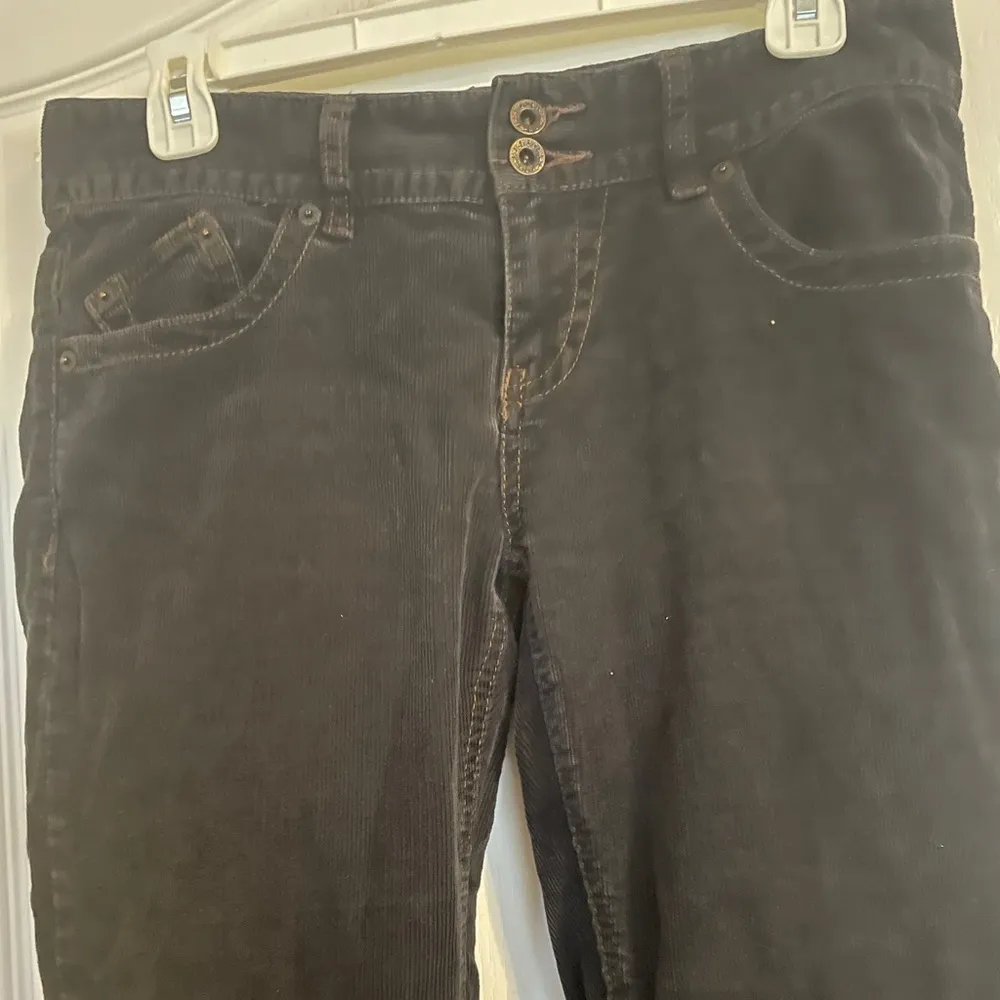 Polo Jeans Ralph Lauren Wendy Mid Rise Zip Fly Corduroy Bootcut Jeans 4/27 Black - Image 3