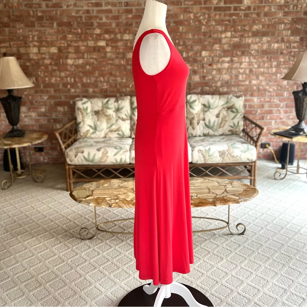 NWT Cynthia Rowley Dress Midi Sleeveless Red Knit Swing S Party Work Brunch Chic - Image 6
