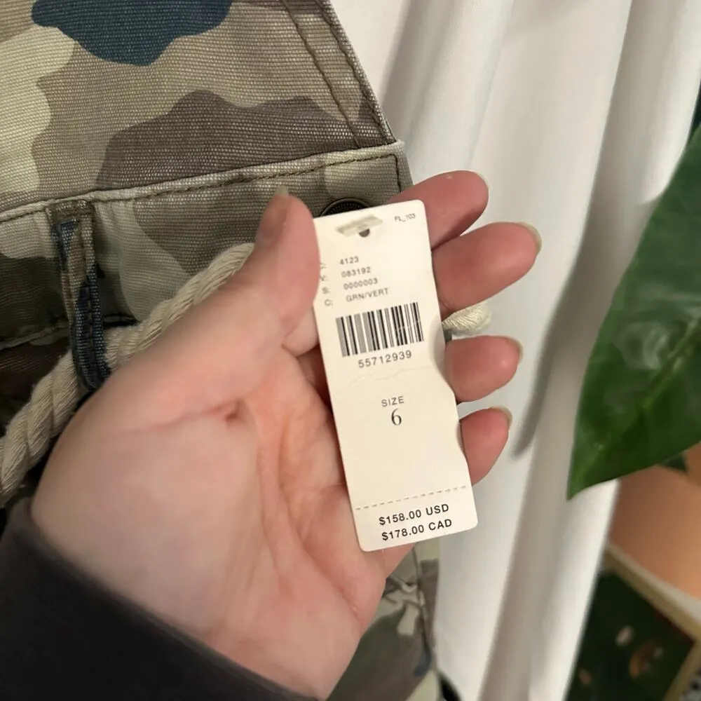 Anthropologie Carter Utility Overalls Camo Green 6 NWT - Image 6