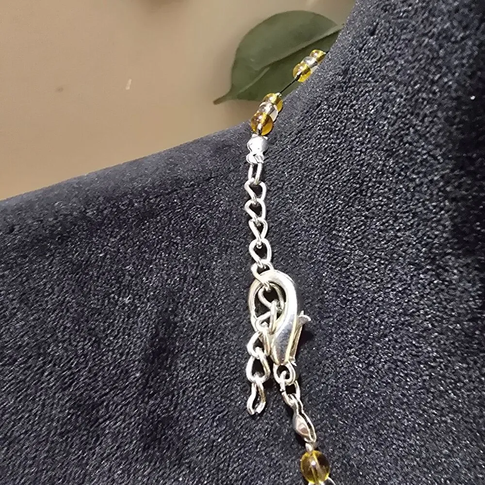 Women's Fashion Multi Statement Necklace Eisenberg Artist Series Beaded Pendant Blue - Image 5