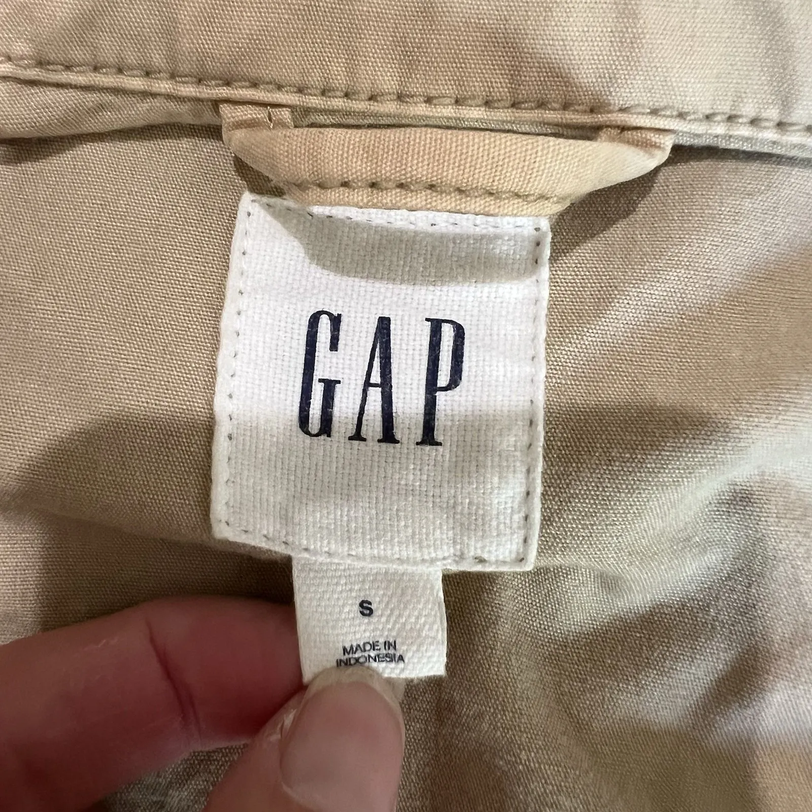 Gap Women's Khaki Utility Jacket‎ Safari Military Cotton Lightweight - Image 10