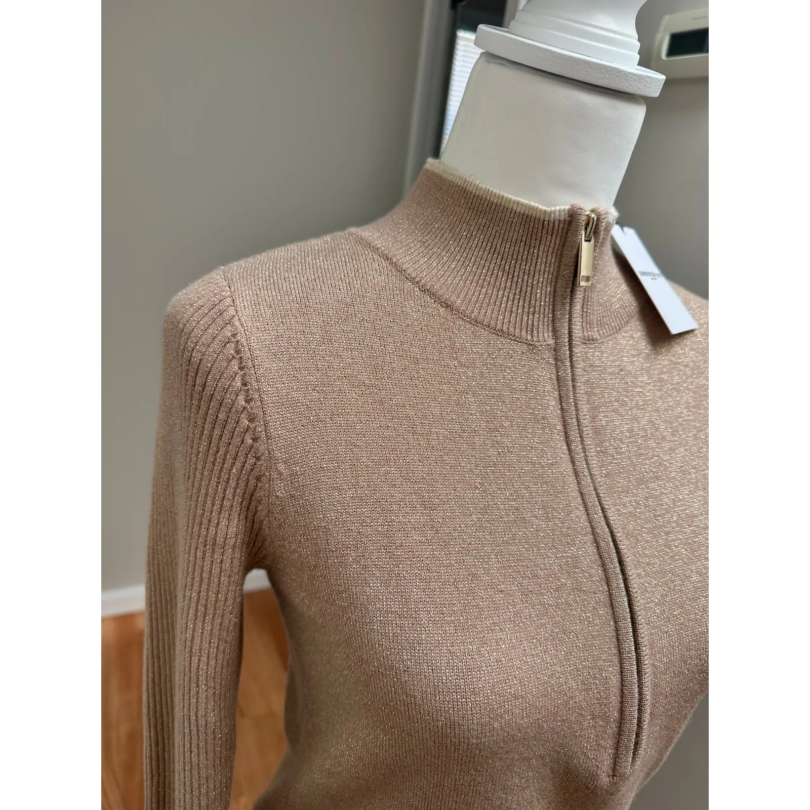 NEW NWT Generation Love Elio Lurex Zip Sweater XS - Image 2