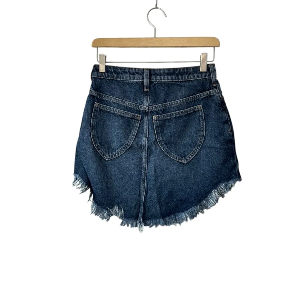 We The Free By Free People Bailey Denim Skirt Medium Wash Size 24 New - Image 4