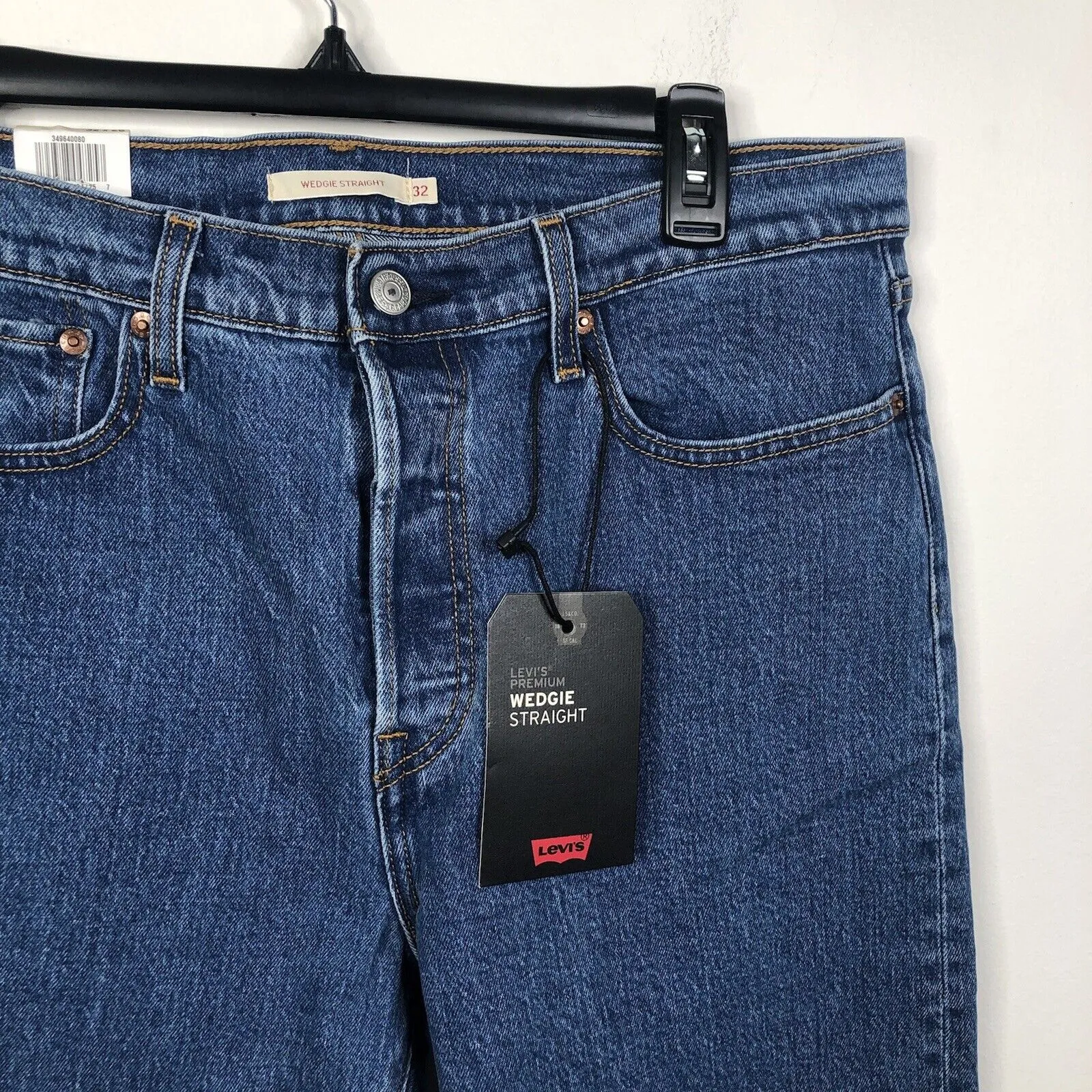 NEW Levi's The Wedgie High Waist Straight Leg Jeans in Jive Stonewash Women's 32 - Image 3