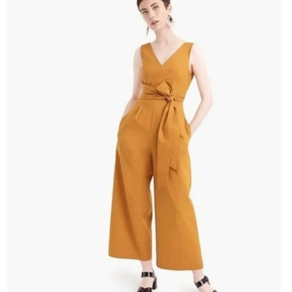 J. Crew • Mustard Yellow Wrap Tie Jumpsuit - Image 10