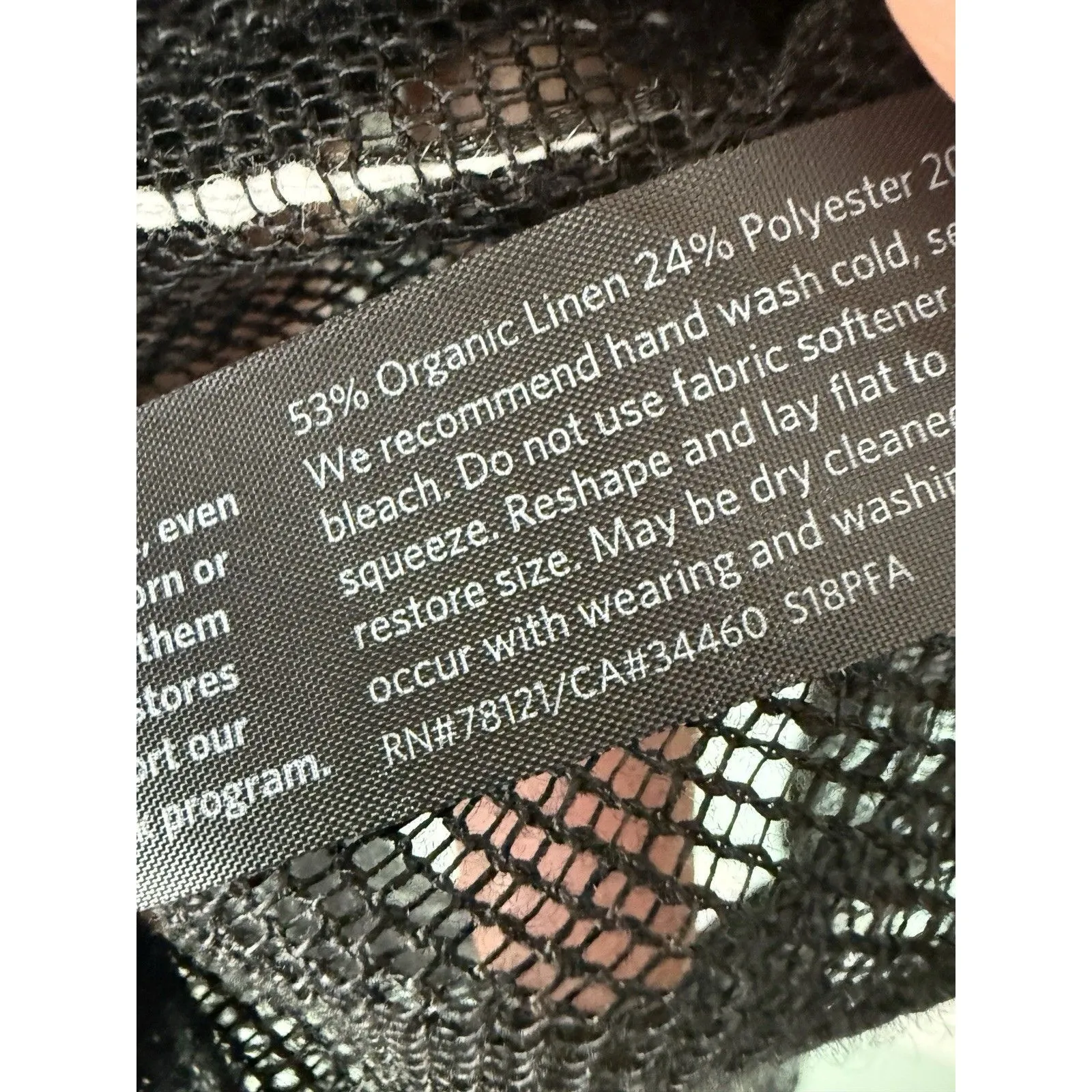 Eileen Fisher Organic Linen Blend Knit Top Small Black Striped Long Sleeve - Image 9