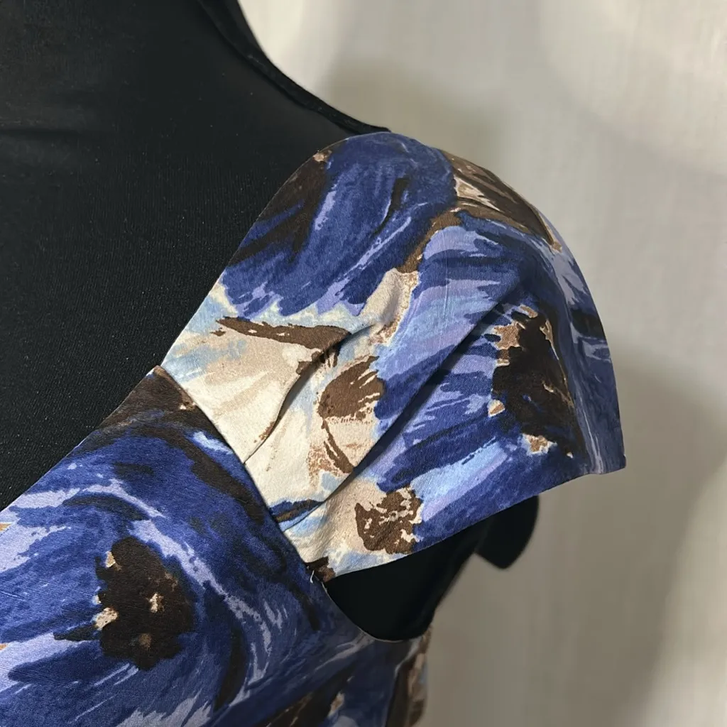 Banana Republic Floral Dress - Scoop Neck | Size 4 | Elegant Print - Image 2