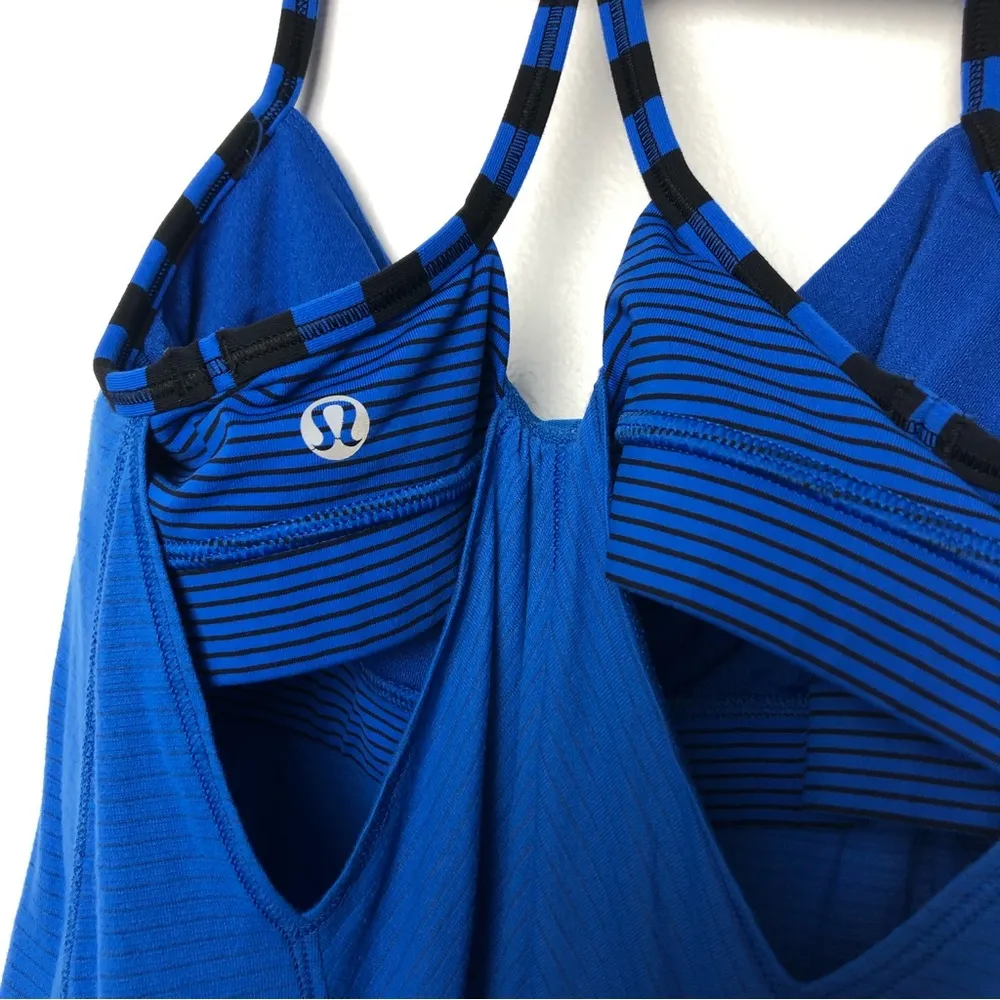 Lululemon Roll Out Tank Top Baroque Blue Stripe - Image 8